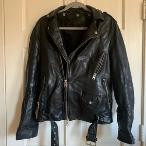 All saints leather jacket